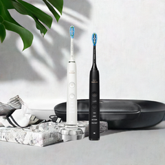 Philips Sonicare DiamondClean 9000 Black And White Electric Toothbrush 2 Pack HX9914/60