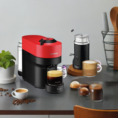 Nespresso Breville Vertuo POP Coffee Machine Bundle BNV150RED