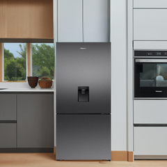 Hisense 500L PureFlat Bottom Mount Refrigerator Dark Steel HRBM500TBW