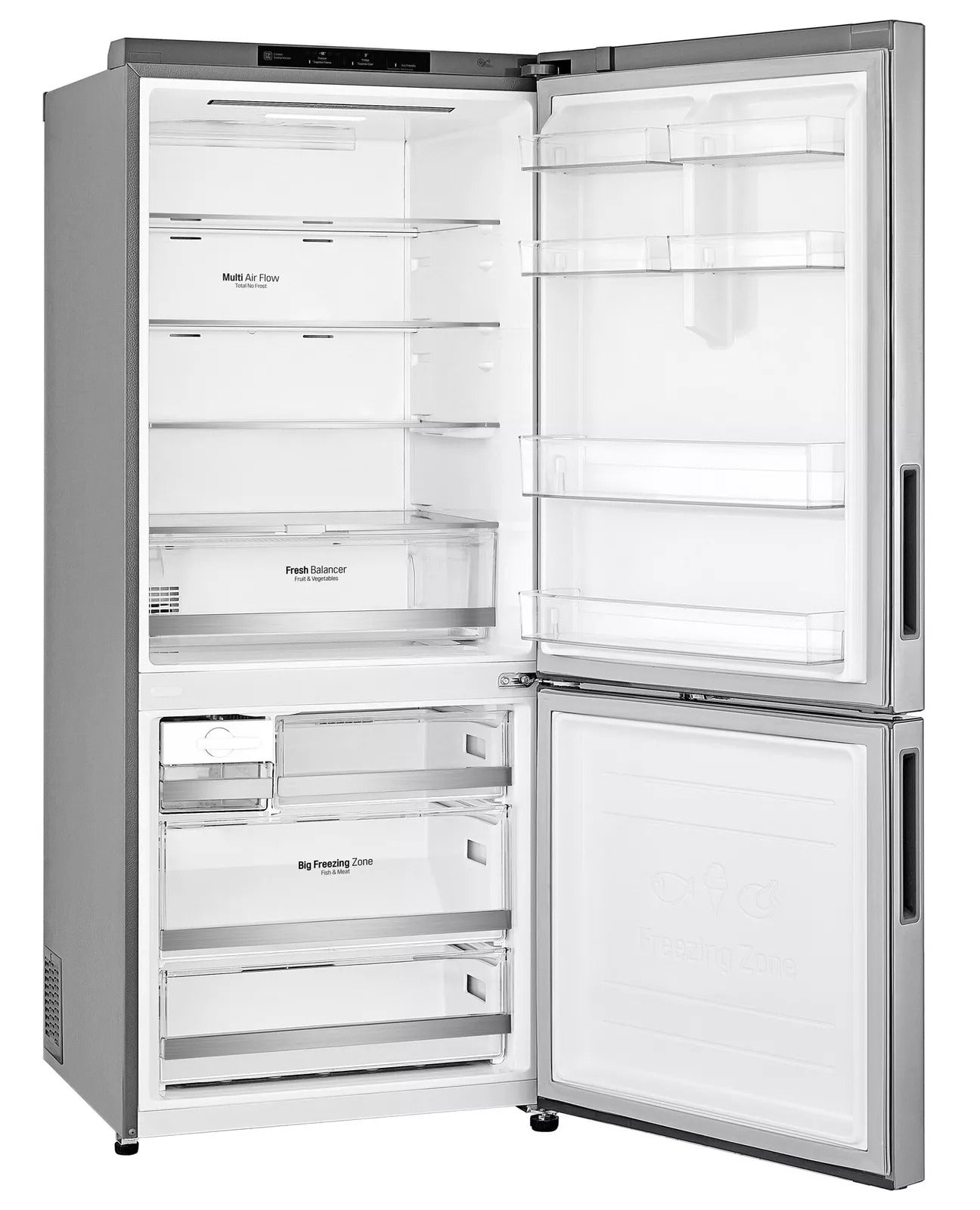 LG 420L Bottom Mount Fridge Stainless Steel GB-455PL