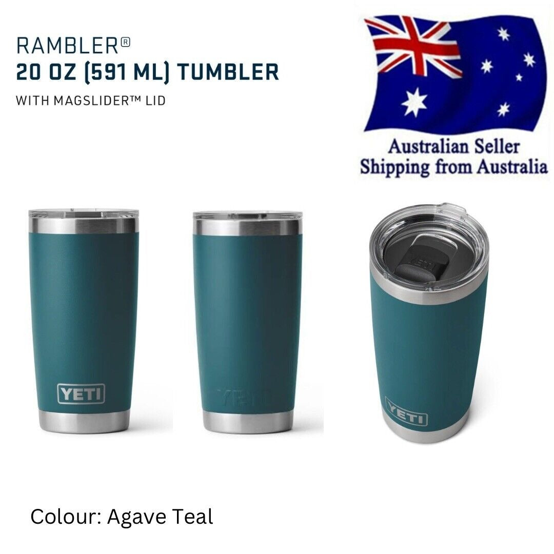 Yeti Rambler Tumbler 20oz/591ml with Magslider Lid - Agave Teal