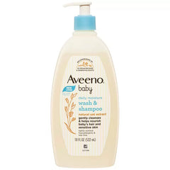 Aveeno Baby Daily Moisture Wash & Shampoo 2 x 532ml. 1 x 236ml