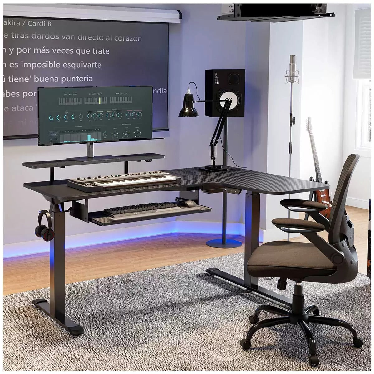 Eureka Ergonomic L Shaped Electric Standing Desk Right Side