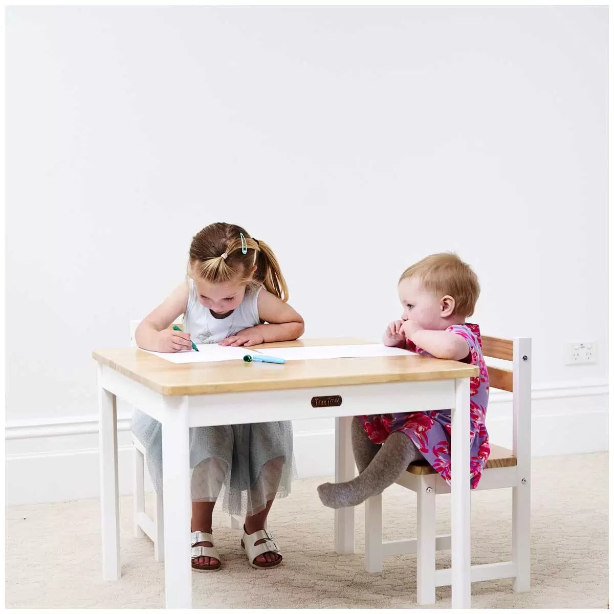 TikkTokk Little Boss Table And Chairs Set Square