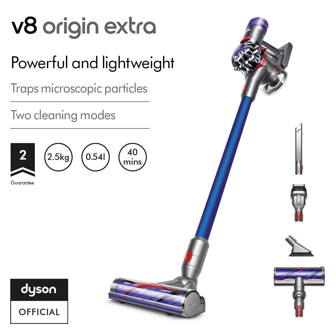 Dyson V8™ Origin Extra stick vacuum cleaner (Iron/Blue)