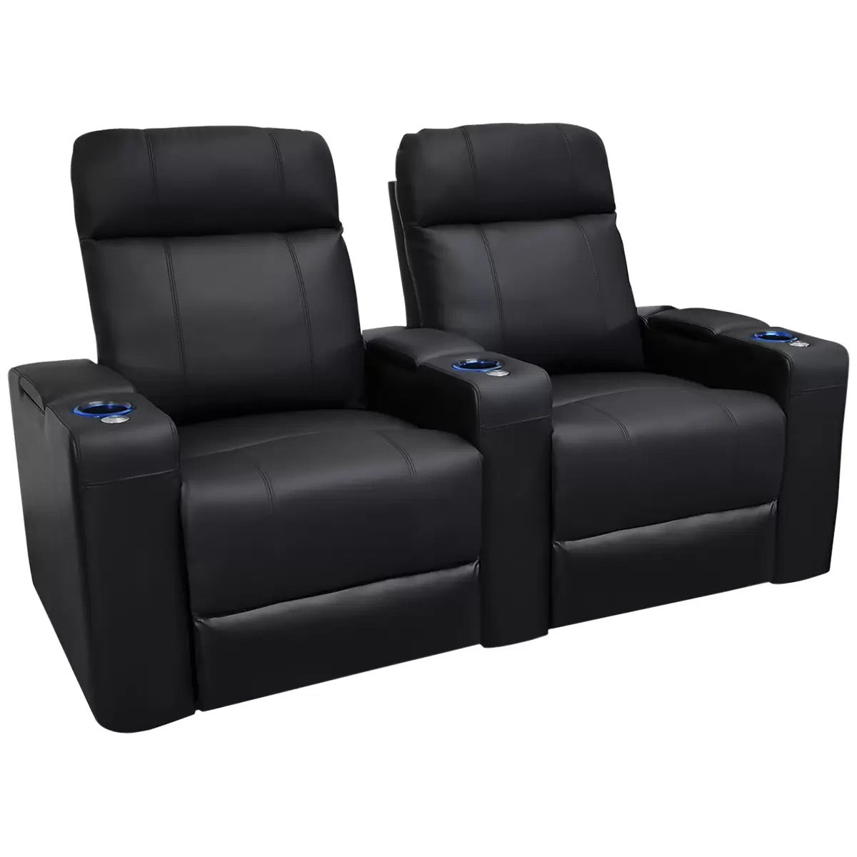 Valencia Piacenza Home Theatre 2 Seater Black