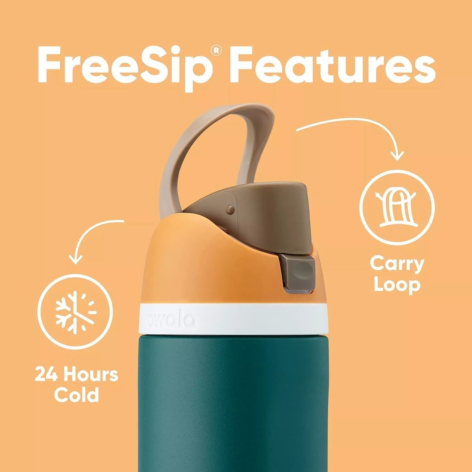 Owala Freesip Insulated Stainless Steel Water Bottle with Straw for Sports and T