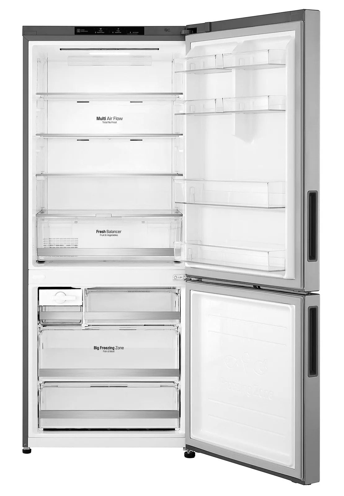 LG 420L Bottom Mount Fridge Stainless Steel GB-455PL