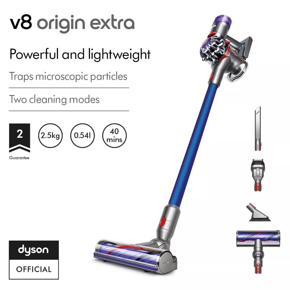 Dyson V8™ Origin Extra stick vacuum cleaner (Iron/Blue)