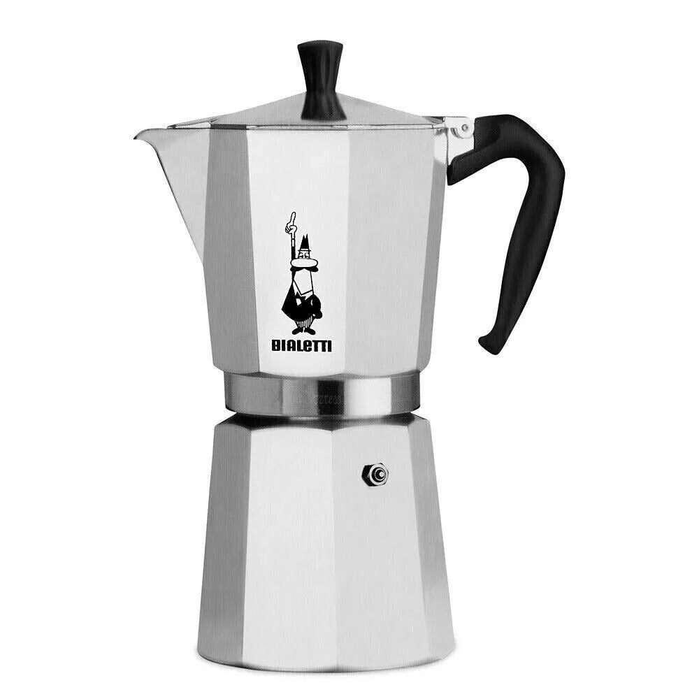 Bialetti Moka Express Stovetop Coffee Maker, 1-18 Cup Aluminum - Made in Italy