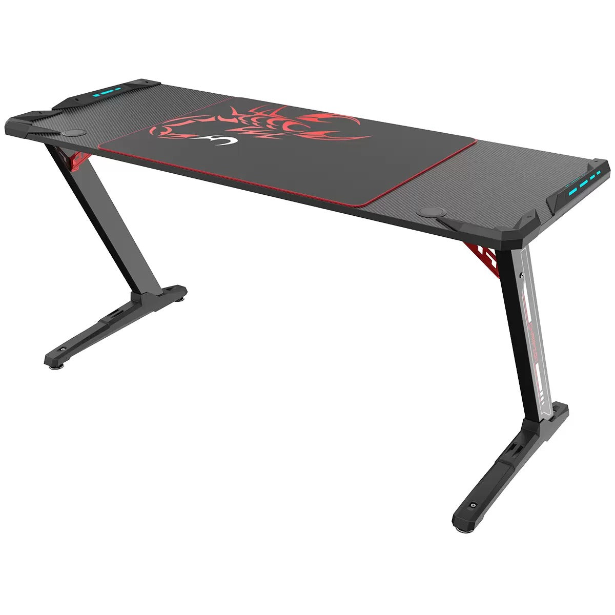 Eureka Ergonomic Gaming Desk with RGB Lights Z60