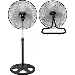 ROK 450mm 2-in-1 Pedestal and Floor Fan 70W Adjustable Speed