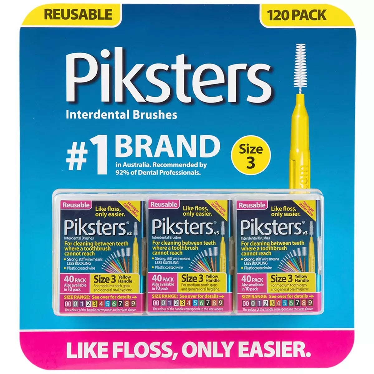 Piksters Interdental Brushes 120 Pack