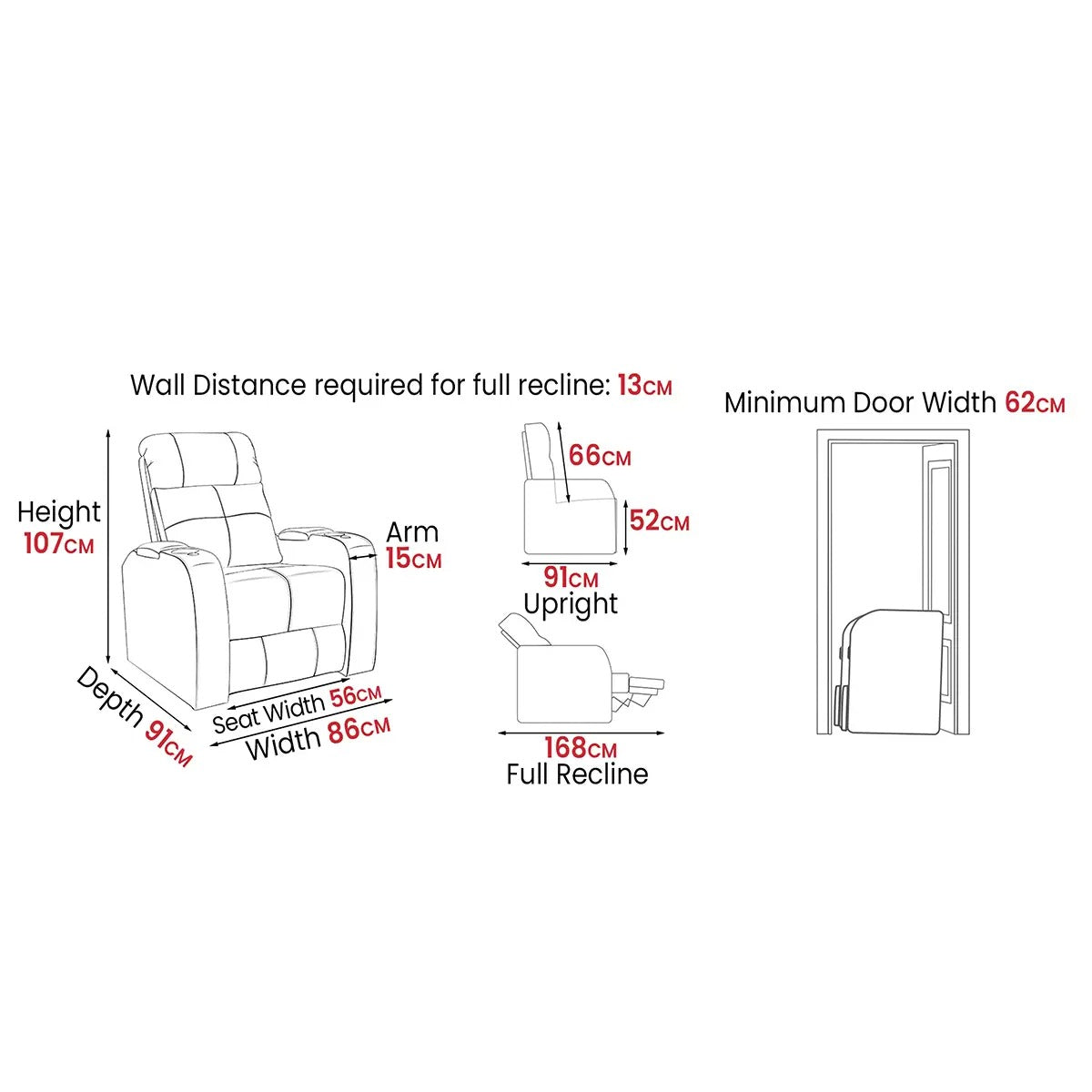 Valencia Home Theatre Verona Premium Edition 2 Seater