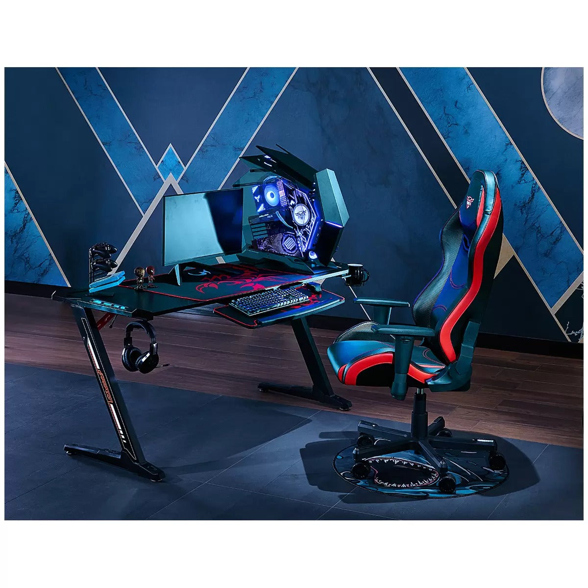 Eureka Ergonomic Gaming Desk with RGB Lights Z60