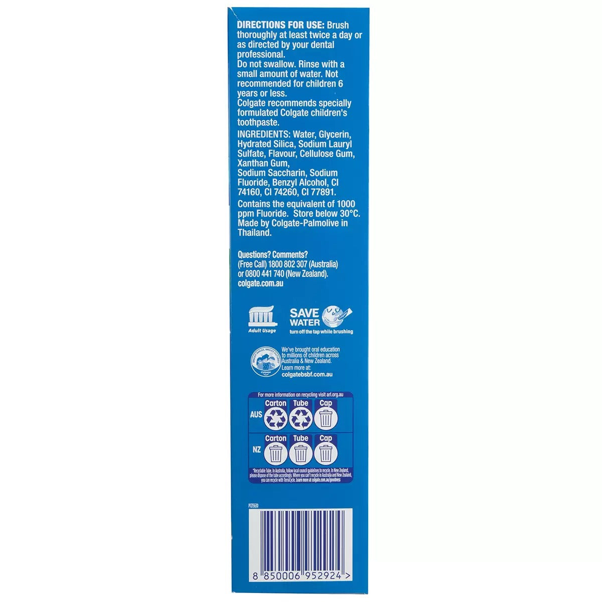 Colgate Triple Action Toothpaste 5 x 210g