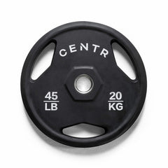 Centr 136kg Rubber Olympic Weight Set With Bar