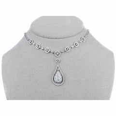 18KT White Gold 2.75ctw Diamond Teardrop Necklace