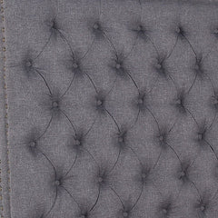 Bed Head Double Size French Provincial Headboard Upholsterd Fabric Charcoal-NSW_Metro