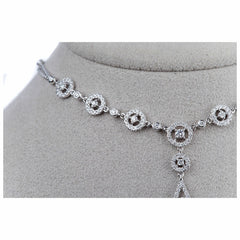 18KT White Gold 2.75ctw Diamond Teardrop Necklace