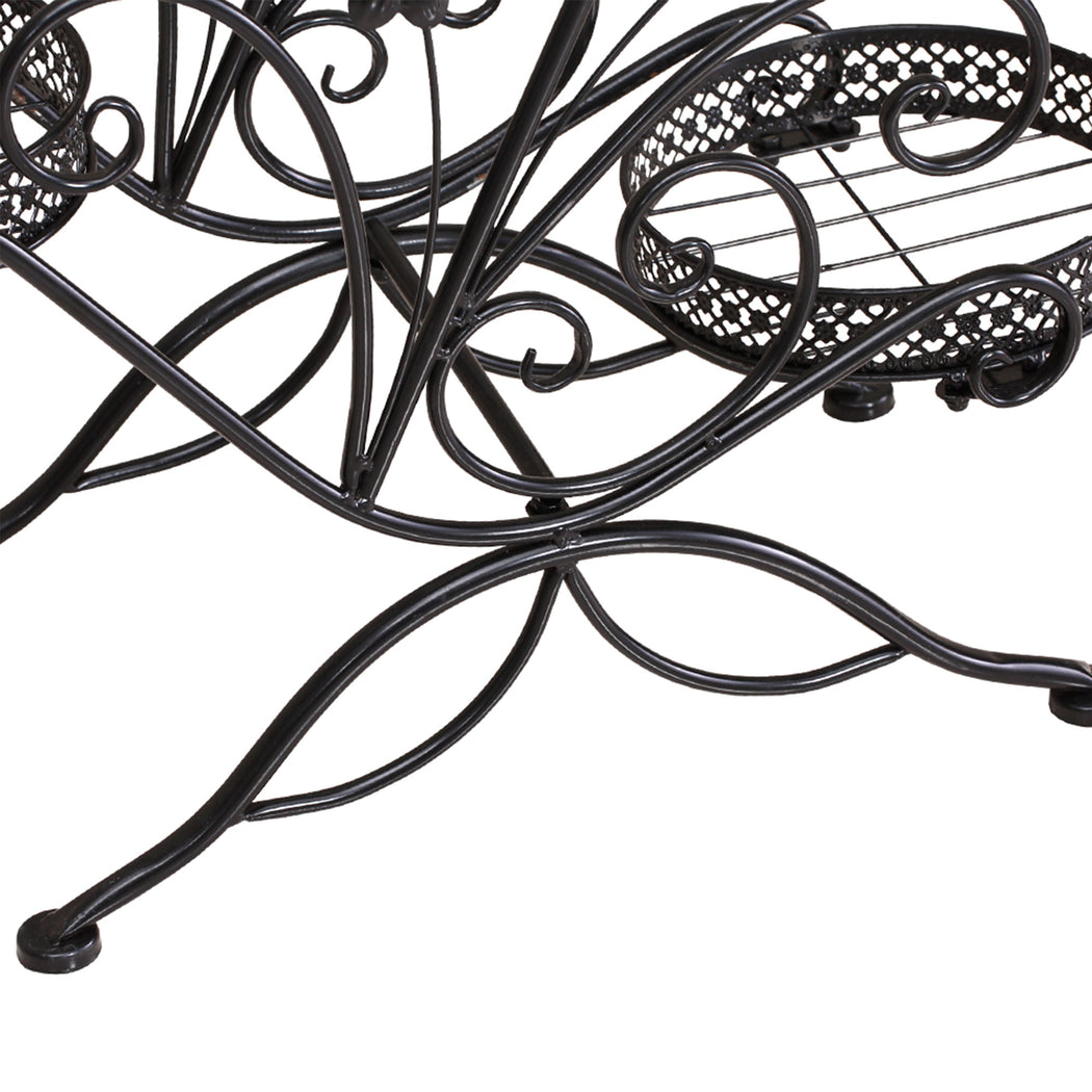 Levede Plant Stand Outdoor Indoor Metal Black