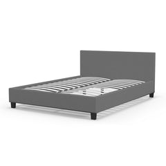 Milano Sienna Luxury Bed with Headboard (Model 2) - Grey No.28 - Double