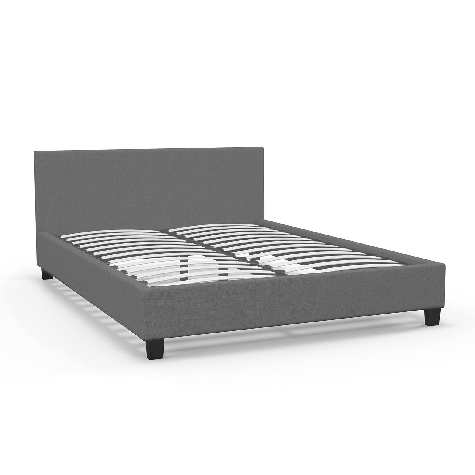 Milano Sienna Luxury Bed with Headboard (Model 2) - Grey No.28 - Double