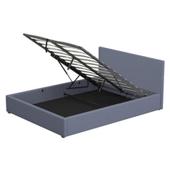 Milano Luxury Gas Lift Bed with Headboard (Model 1) - Charcoal No.35 - King Single