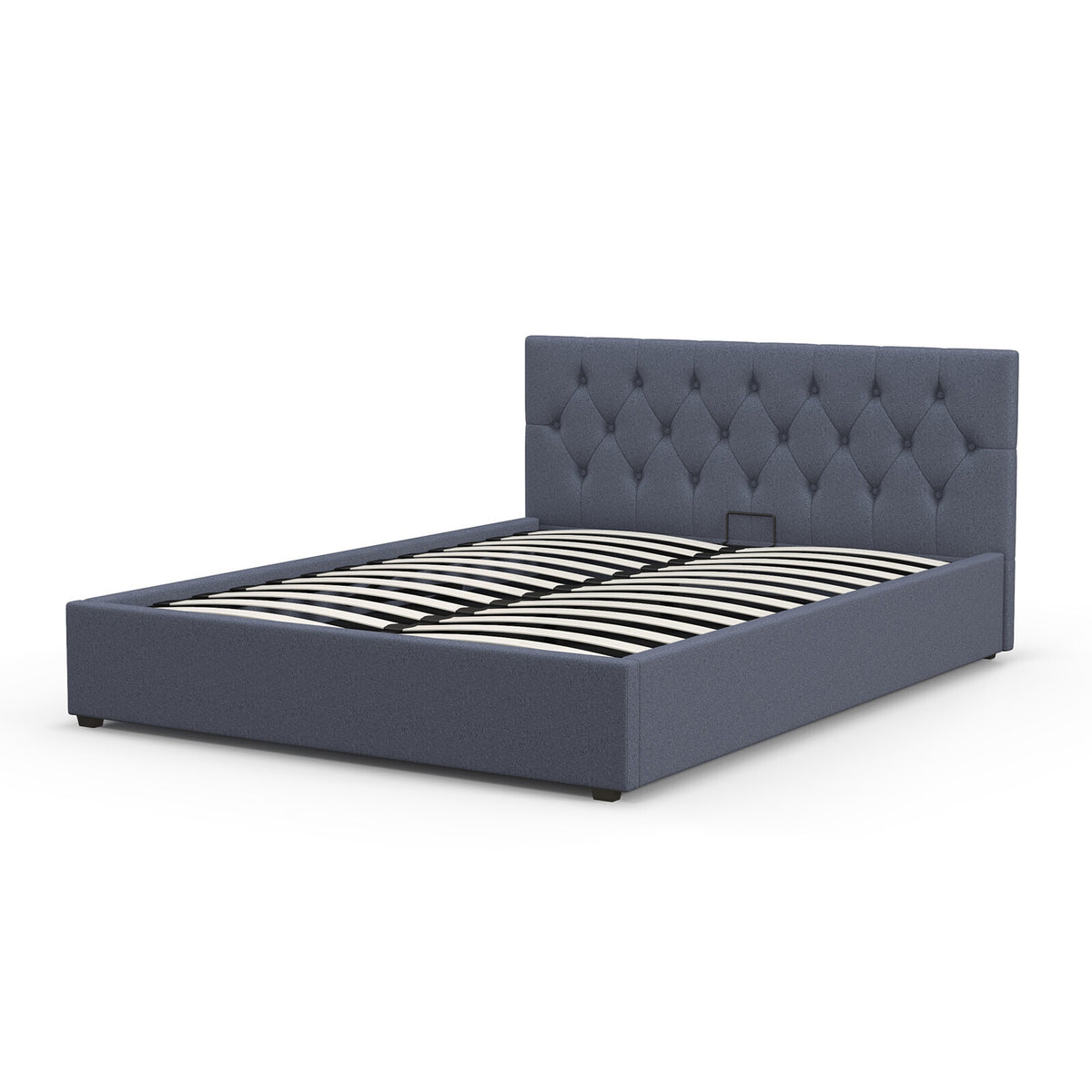 Milano Capri Luxury Gas Lift Bed With Headboard (Model 3) - Charcoal No.35 - King Single