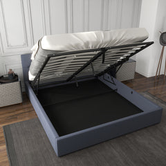 Milano Capri Luxury Gas Lift Bed With Headboard (Model 3) - Charcoal No.35 - King Single