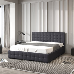 Milano Decor Eden Gas Lift Bed - Dark Grey - King Single