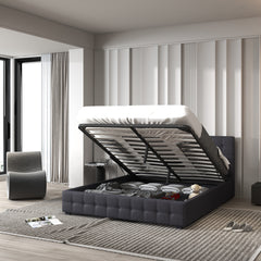 Milano Decor Eden Gas Lift Bed - Dark Grey - King Single