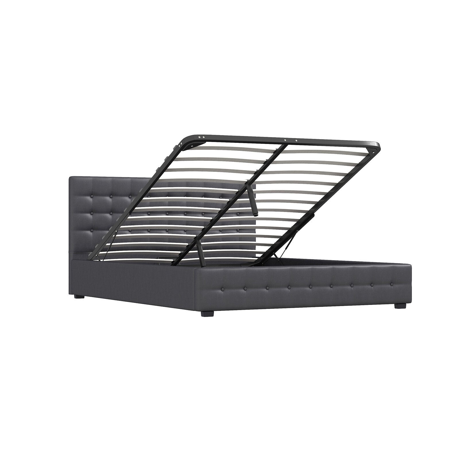 Milano Decor Eden Gas Lift Bed - Dark Grey - King Single