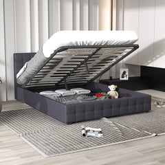 Milano Decor Eden Gas Lift Bed - Dark Grey - Queen