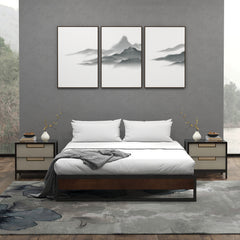 Sorrento Metal and Wood bed base - Single