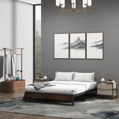 Sorrento Metal and Wood bed base - King