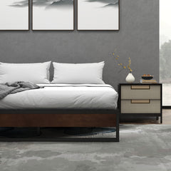 Sorrento Metal and Wood bed base - King