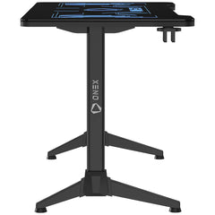 ONEX GD1400G Tempered Glass RGB Gaming Desk With Cup holder and Headset Hook ONEX-GD1400G-RGB