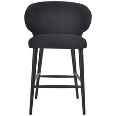 CAFE Lighting & Living Harlow Black Kitchen Stool Black Linen