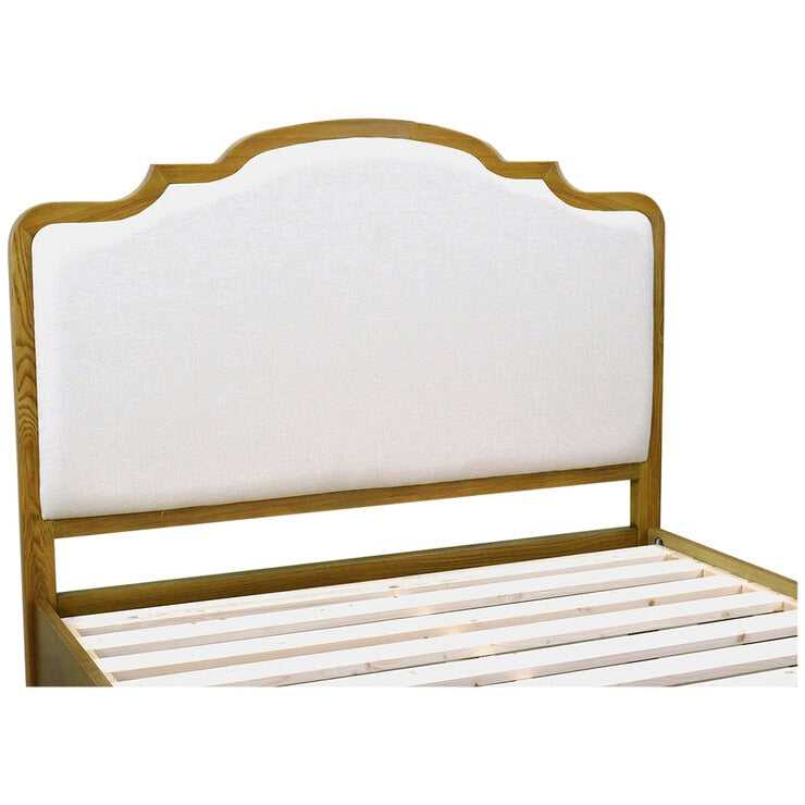 Moran Riviera King Bed Cream Fabric