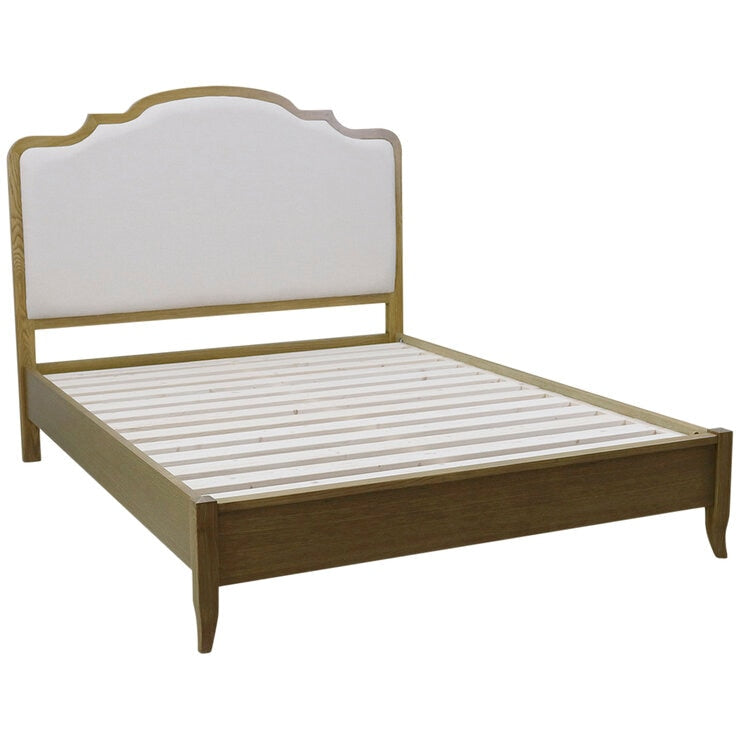 Moran Riviera King Bed Cream Fabric