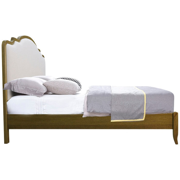 Moran Riviera King Bed Cream Fabric