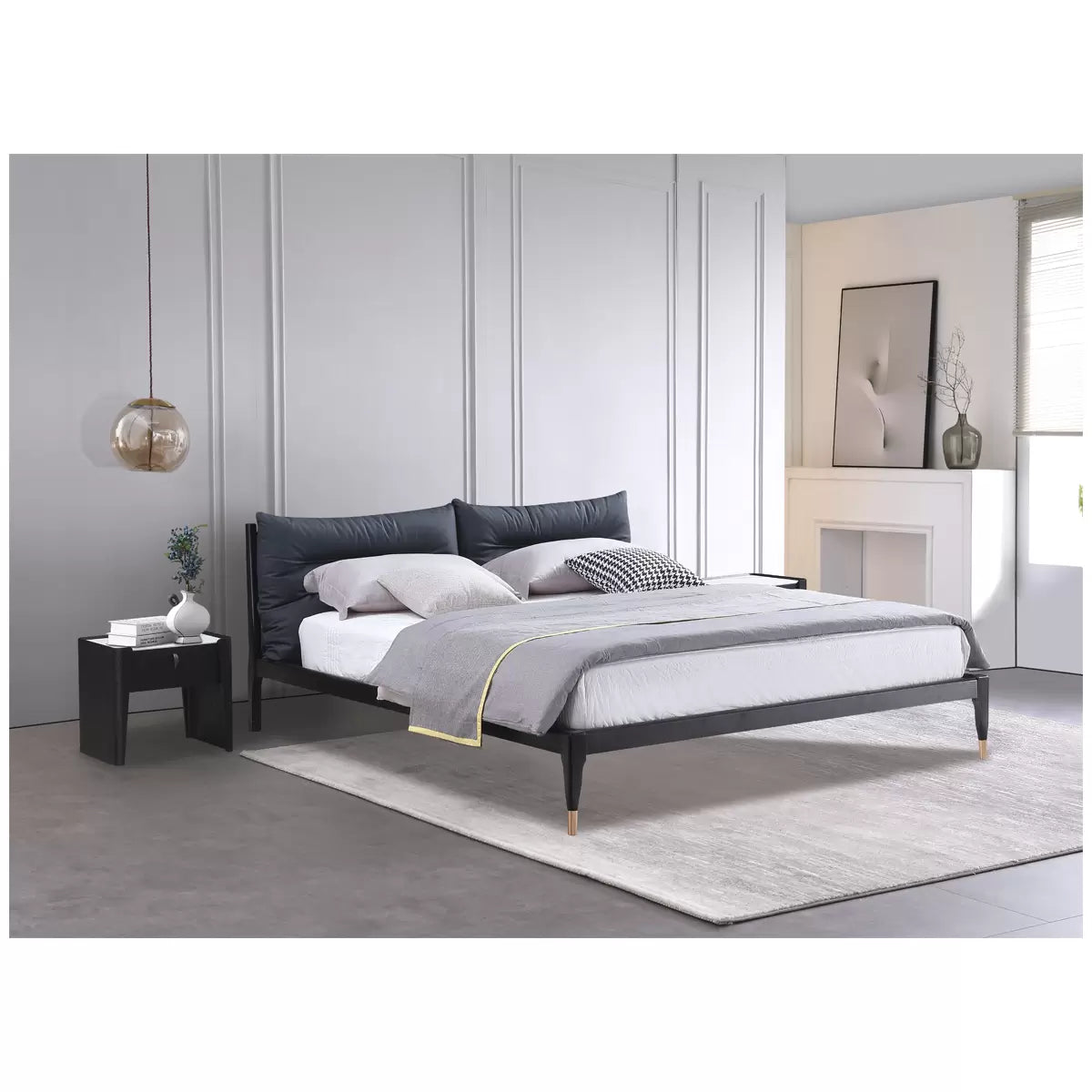 Moran Hagen King Bed with Encasement and Slats