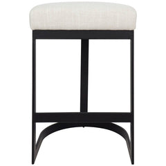 CAFE Lighting & Living Brooke Black Kitchen Stool Natural