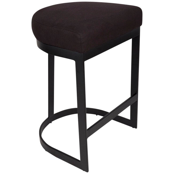 CAFE Lighting & Living Brooke Black Kitchen Stool Black Linen