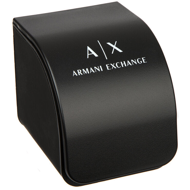 Armani Exchange Black Men's Watch With Leather Strap AX2706