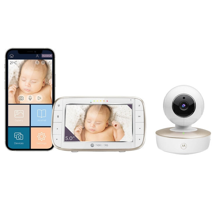 Motorola VM855 Connect 5 Inch Portable Wi-Fi Video Audio Baby Monitor