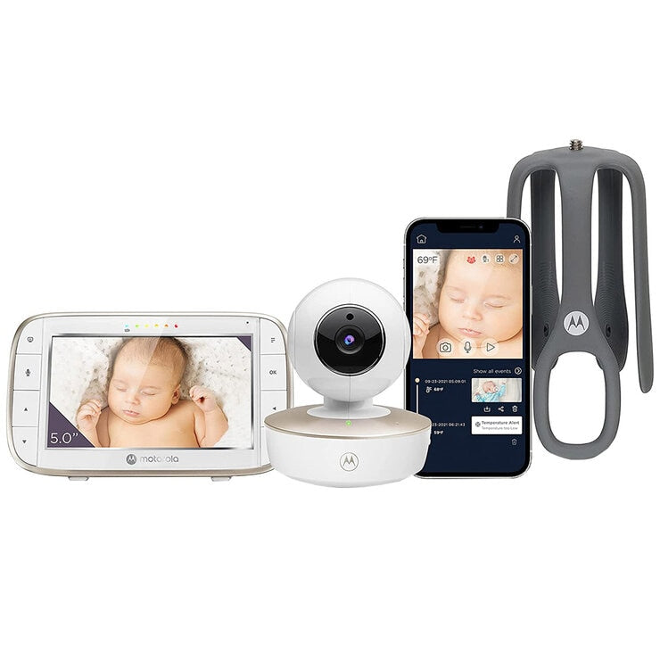 Motorola VM855 Connect 5 Inch Portable Wi-Fi Video Audio Baby Monitor