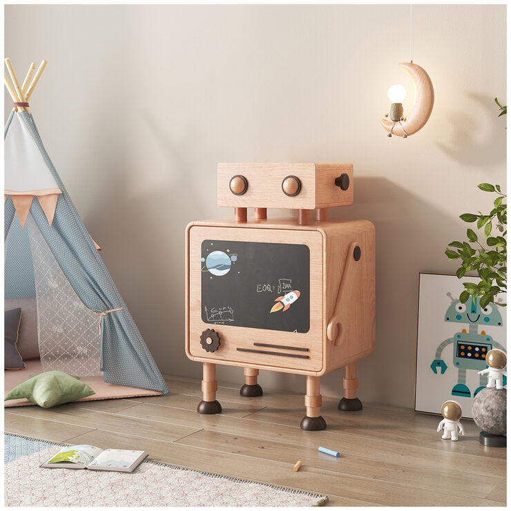 Aesthetik Kids Robot Bedside Table