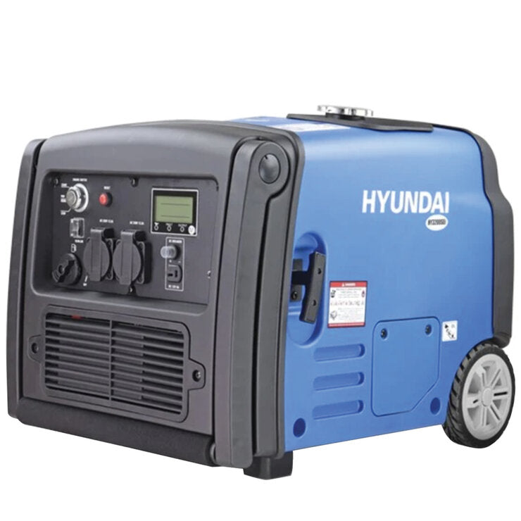 Hyundai 3200W Inverter Generator, Electric, Recoil and Key FOB Start 4 Stroke